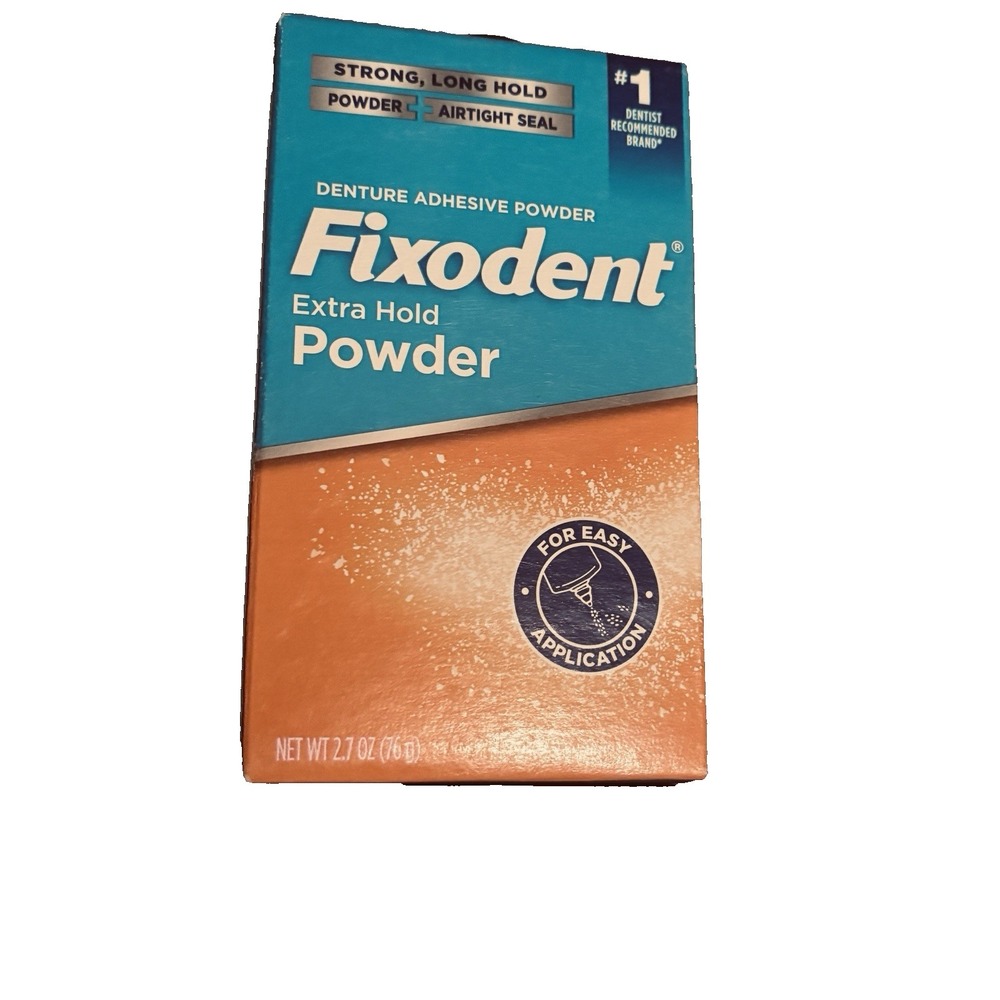 5 packs Fixodent Extra Hold Denture Adhesive Powder, 2.7 oz